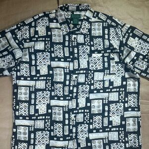 Scandia Woods silk Men's Black and White Patterned Shirt